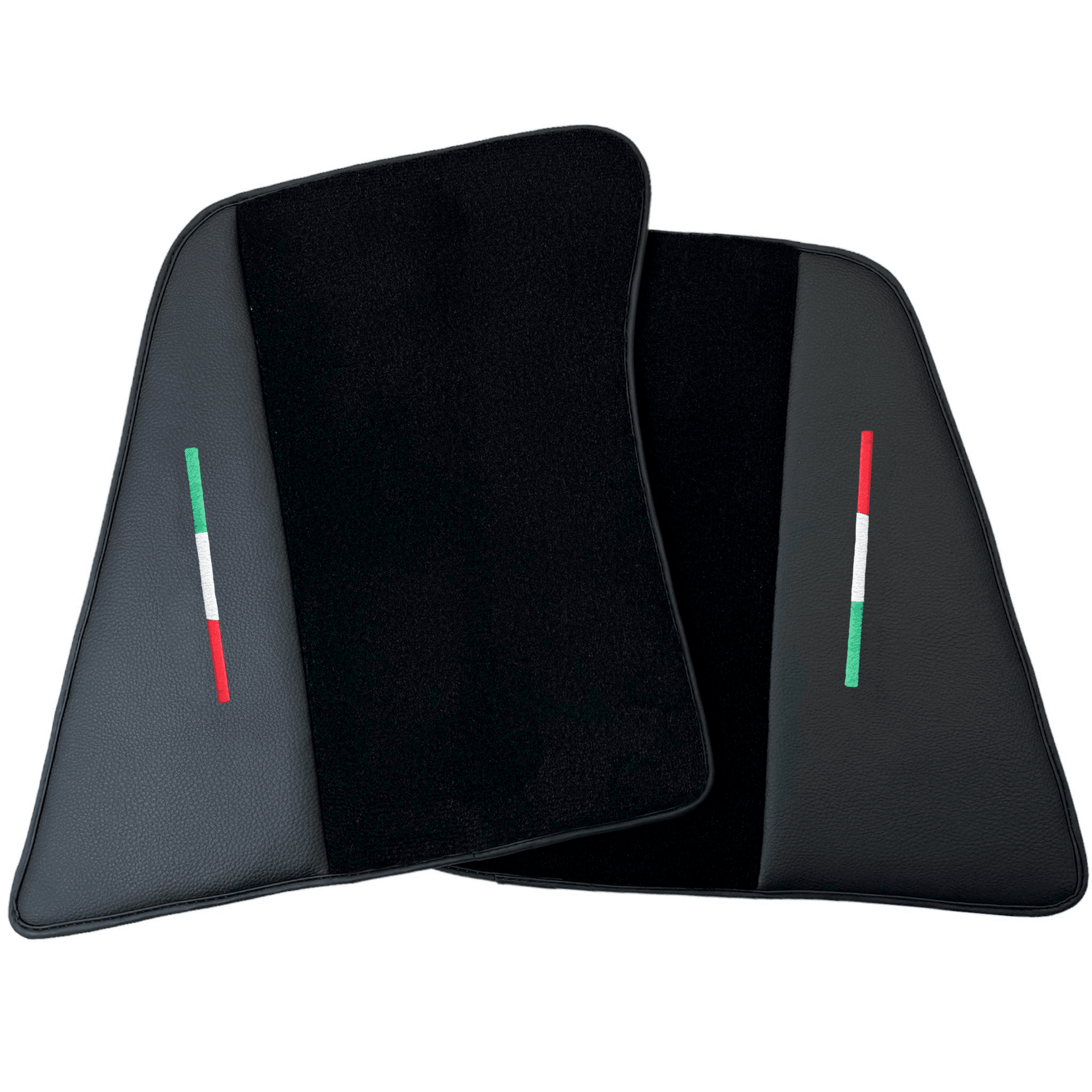 Black Floor Mats for Ferrari 296 GTS (2022-2024) with Leather - AutoWin