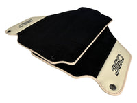 Black Floor Mats For Ferrari 360 Modena 1999-2005 With Beige Leather - AutoWin