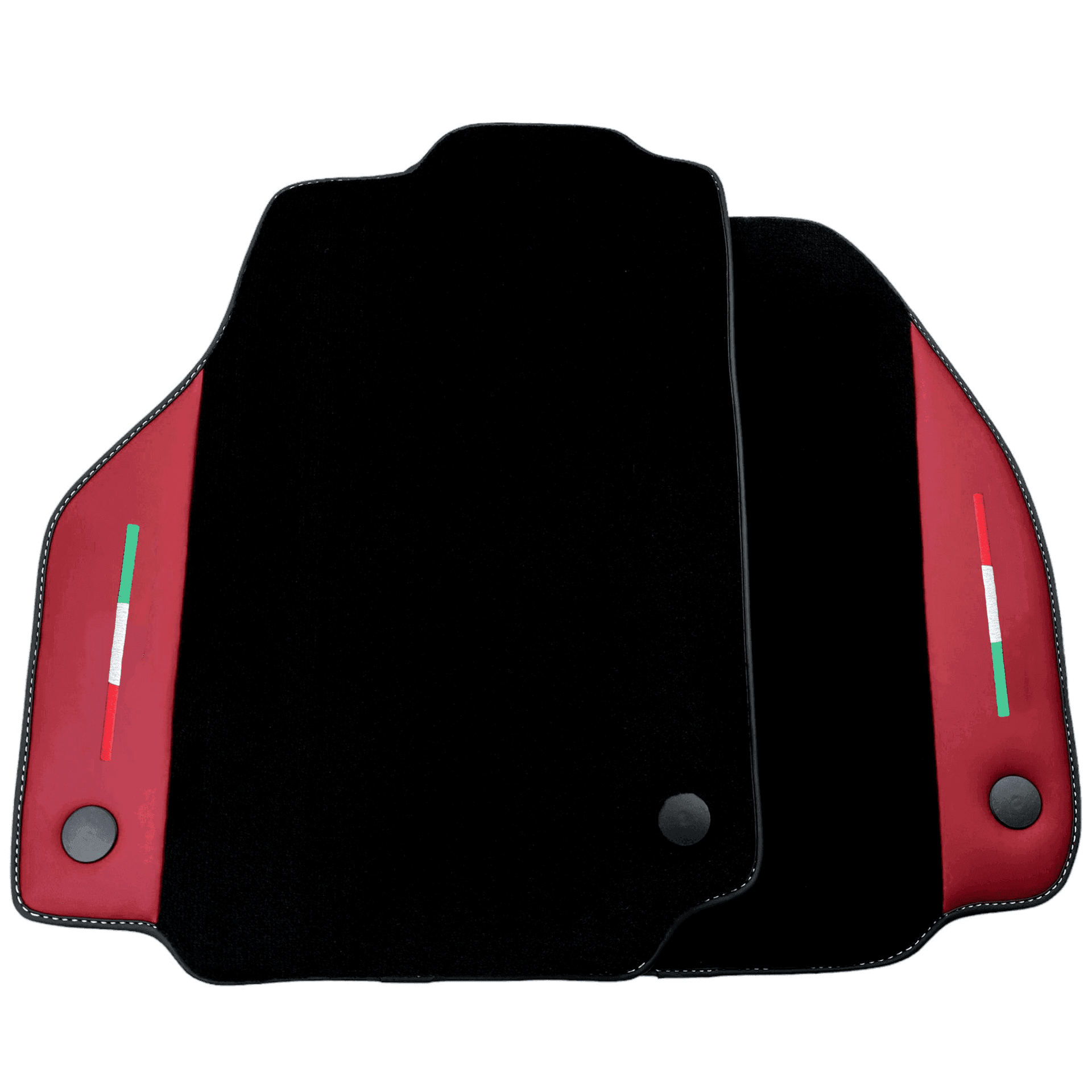 Black Floor Mats for Ferrari 458 Spider (2012-2015) with Bordeaux Nappa Leather | Italian Edition - AutoWin
