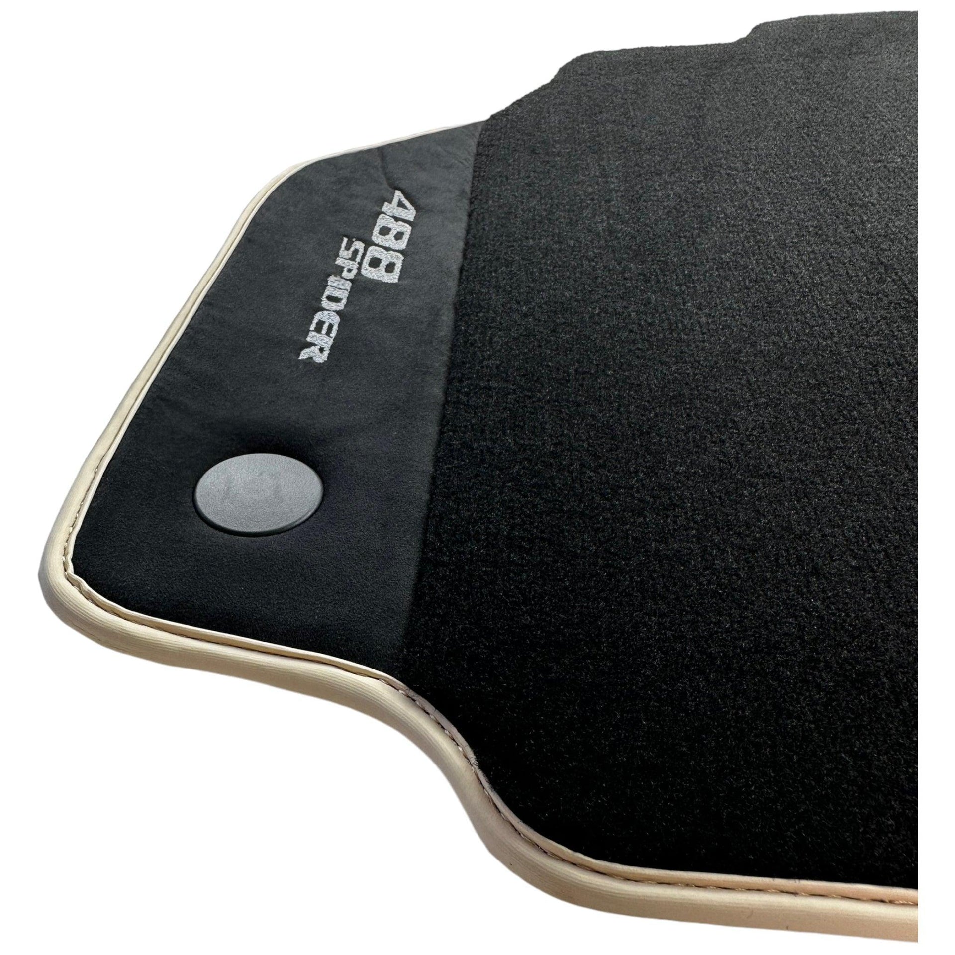 Black Floor Mats For Ferrari 488 Spider 2015-2022 - AutoWin