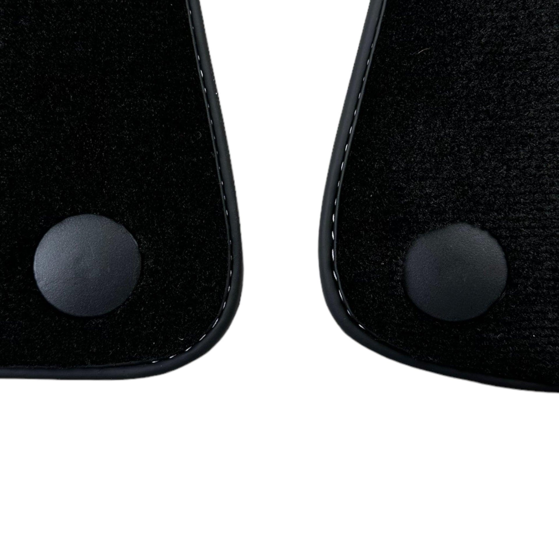 Black Floor Mats for Ferrari California (2008-2014) with Crema Nappa Leather - AutoWin