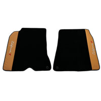 Black Floor Mats for Ferrari California T (2015-2018) with Beige Nappa Leather - AutoWin