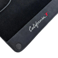Black Floor Mats For Ferrari California T 2015–2018 with Black Alcantara - AutoWin