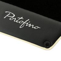 Black Floor Mats For Ferrari Portofino (2018-2023) With Leather and Beige Trim - AutoWin