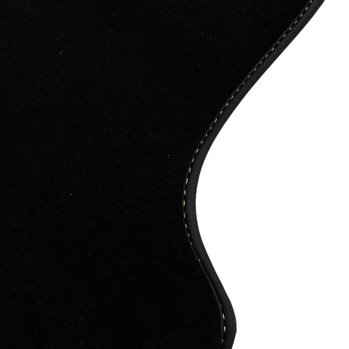 Black Floor Mats for Lamborghini Huracan with Yellow Alcantara Leather - AutoWin