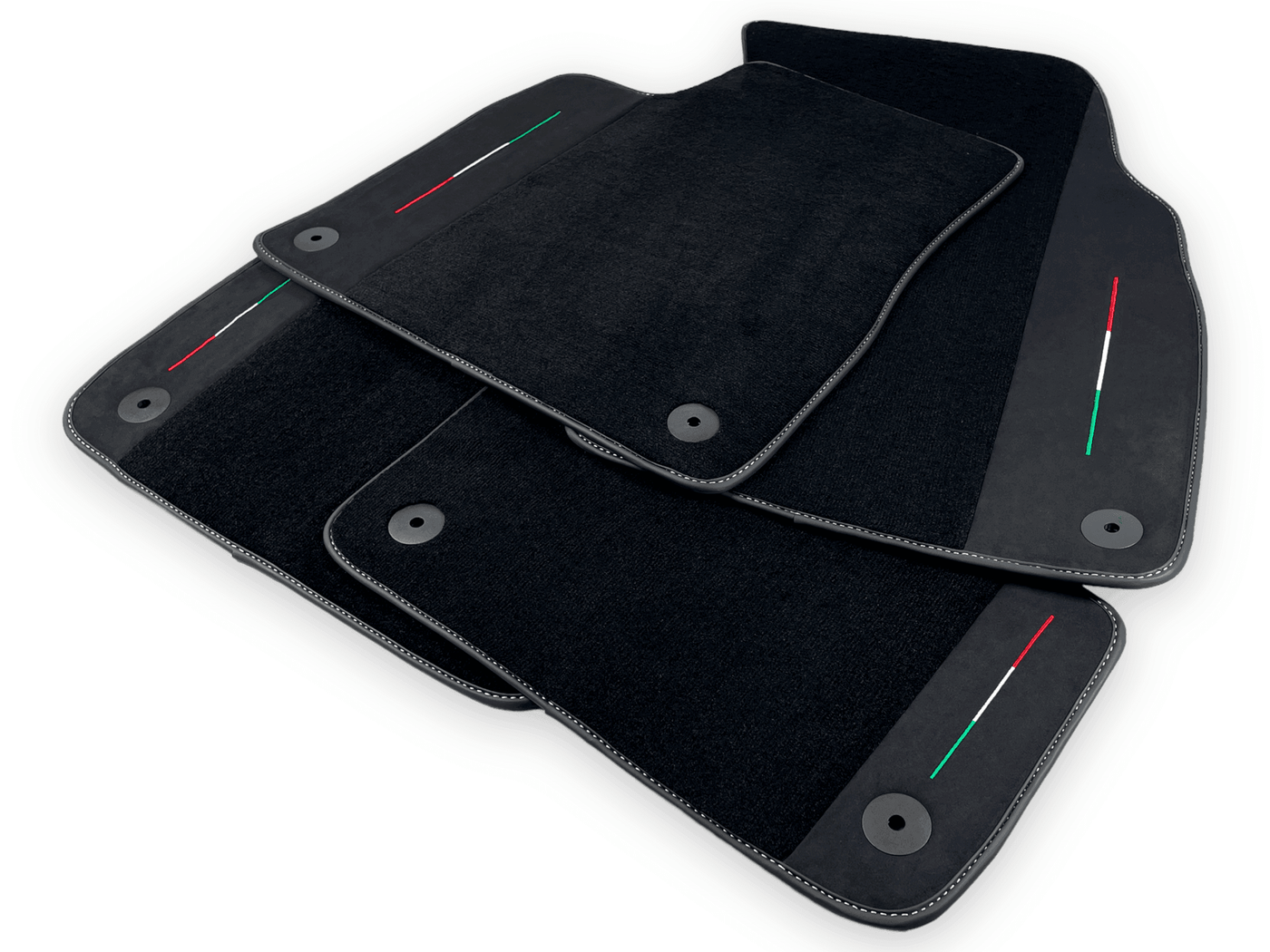 Black Floor Mats For Lamborghini Urus With Alcantara Leather - AutoWin