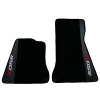Black Floor Mats For McLaren 650S Black Tailored With Carbon Leather - AutoWin