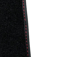 Black Floor Mats For McLaren 650S Black Tailored With Red Leather - AutoWin