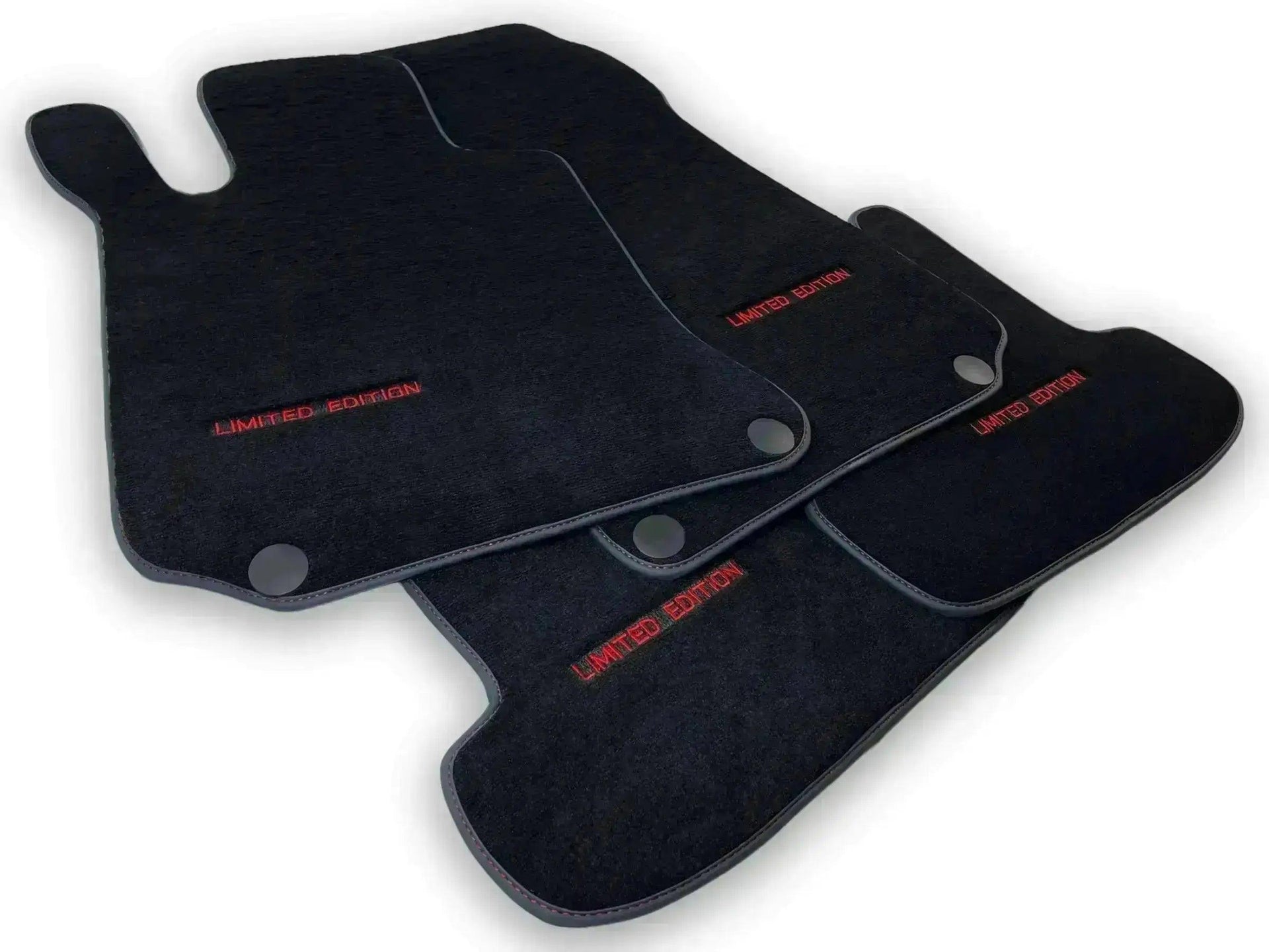 Black Floor Mats For Mercedes Benz GLK-Class X204 (2012-2015) | Limited Edition - AutoWin