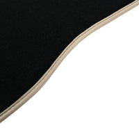 Black Floor Mats For Mercedes-Benz SLK-Class R170 (2000-2004) Beige Trim - AutoWin