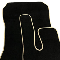 Black Floor Mats For Mercedes-Benz SLK-Class R172 (2011-2023) Beige Trim - AutoWin