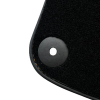 Black Floor Mats for Porsche 911 - 992 (2019-2024) Orange Alcantara ER56 Design - AutoWin