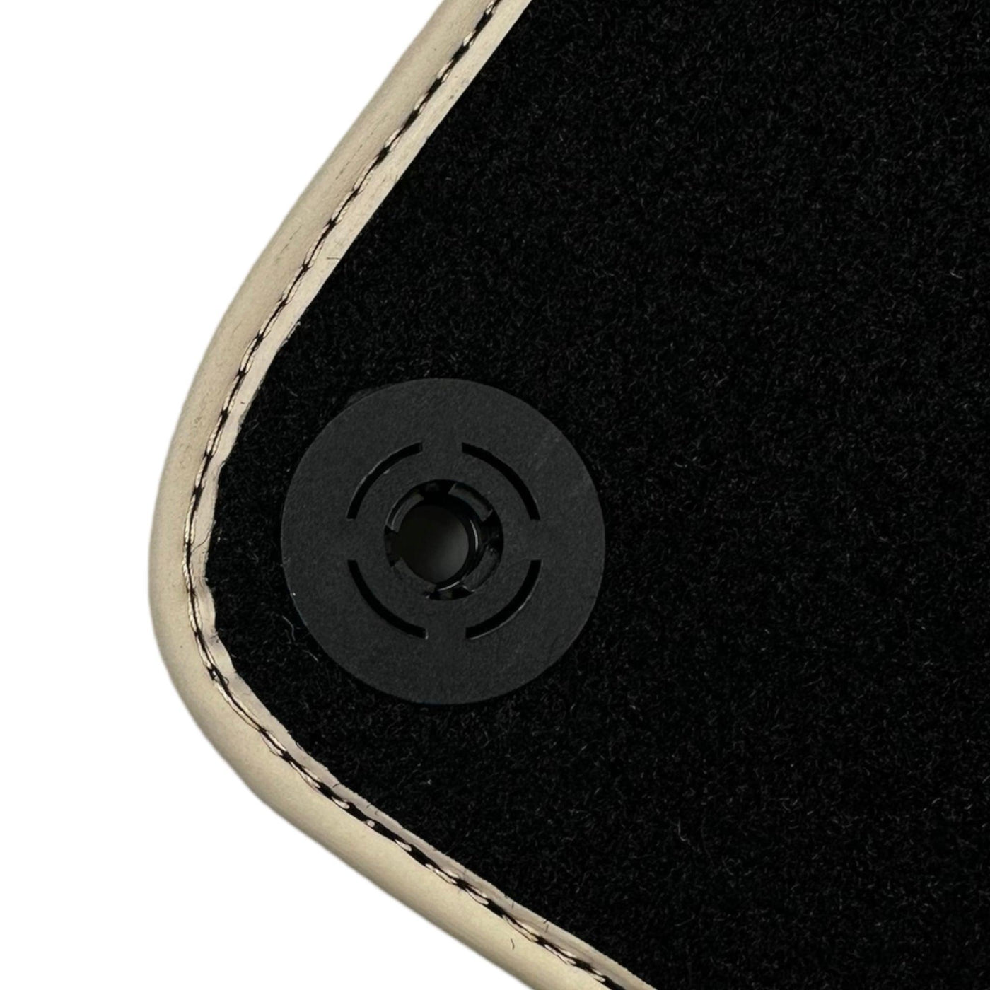 Black Floor Mats for Porsche Cayenne (2018-2023) | Beige Trim - AutoWin