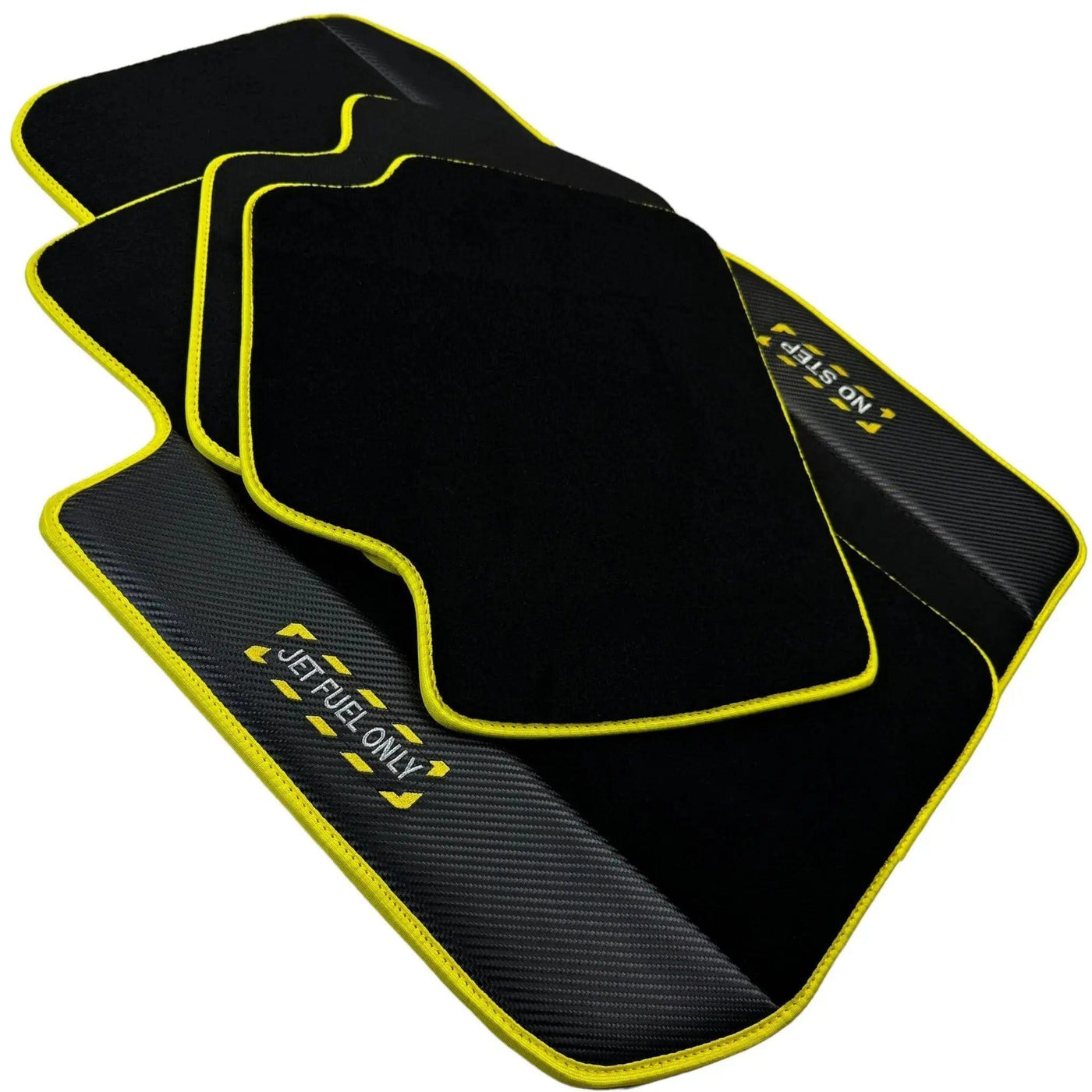 Black Mats For BMW 3 Series F31 5-doors Wagon | Fighter Jet Edition | Yellow Trim - AutoWin