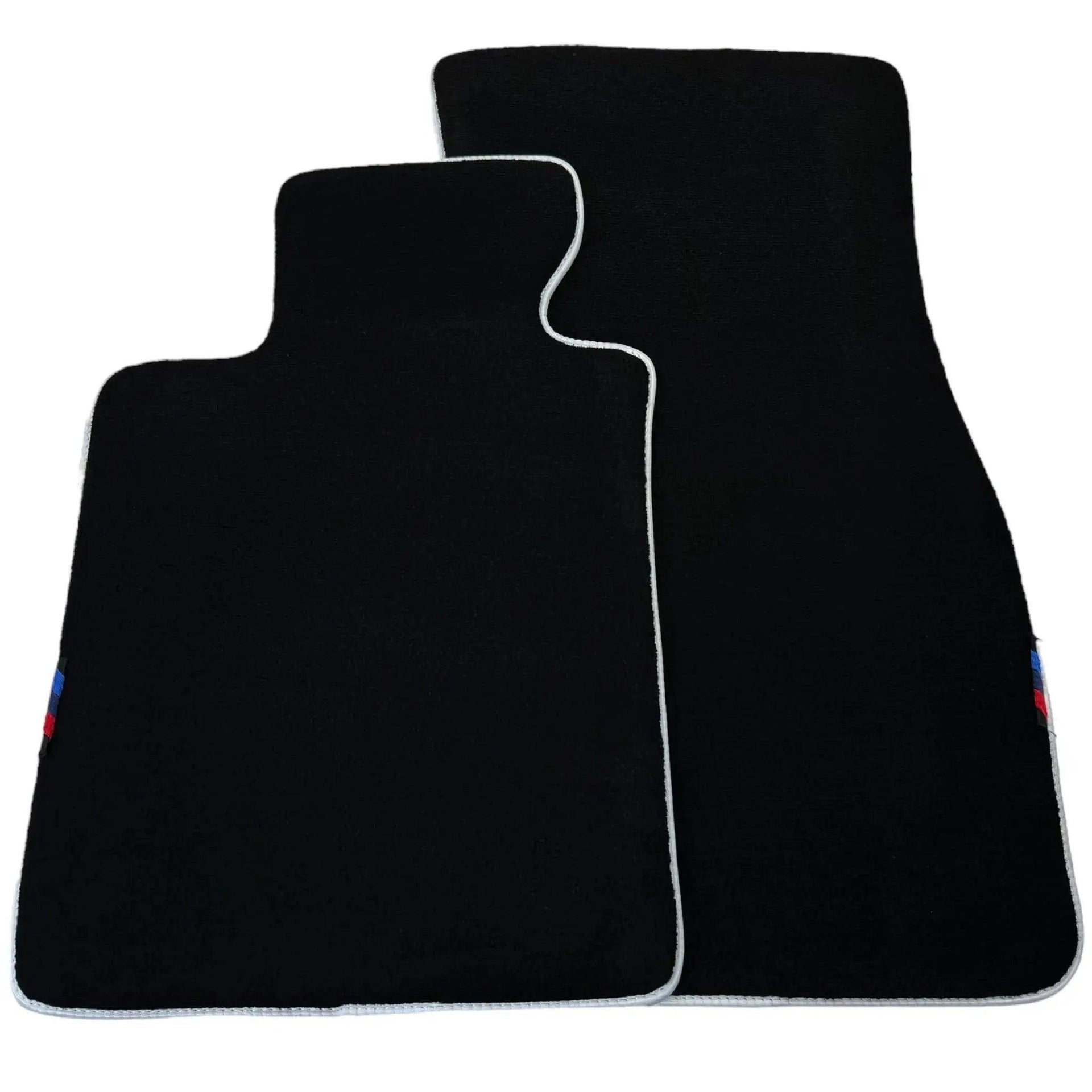 Black Mats For BMW 6 Series E64 Convertible | White Trim - AutoWin