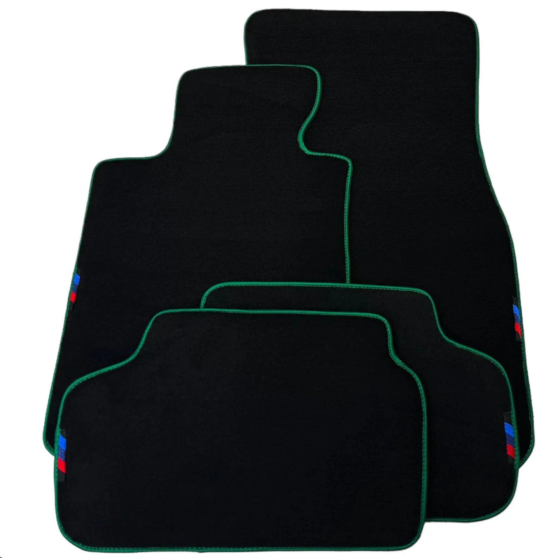 Black Mats For BMW M5 E39 | Green Trim - AutoWin
