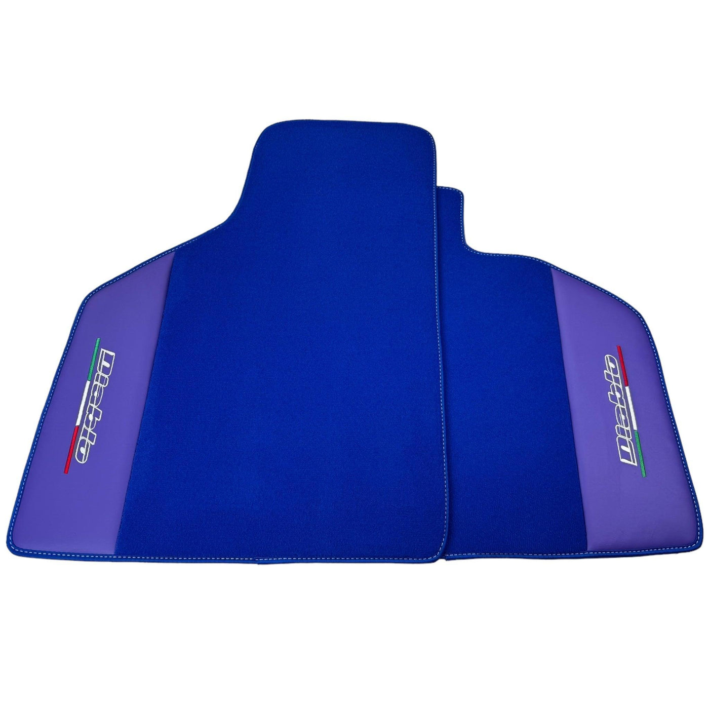 Blue Floor Mats for Lamborghini Diablo (1990-2001) with Purple Leather - AutoWin