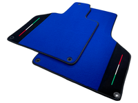 Custom Blue Floor Mats for Lamborghini Gallardo With Alcantara Leather