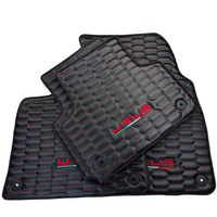 Carbon Fiber Floor Mats for Lamborghini Urus with Red Stitching - AutoWin