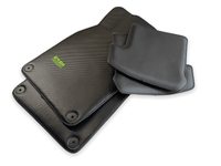 Carbon Fiber Floor Mats for Porsche Cayenne (2010-2018) Green Sewing - AutoWin