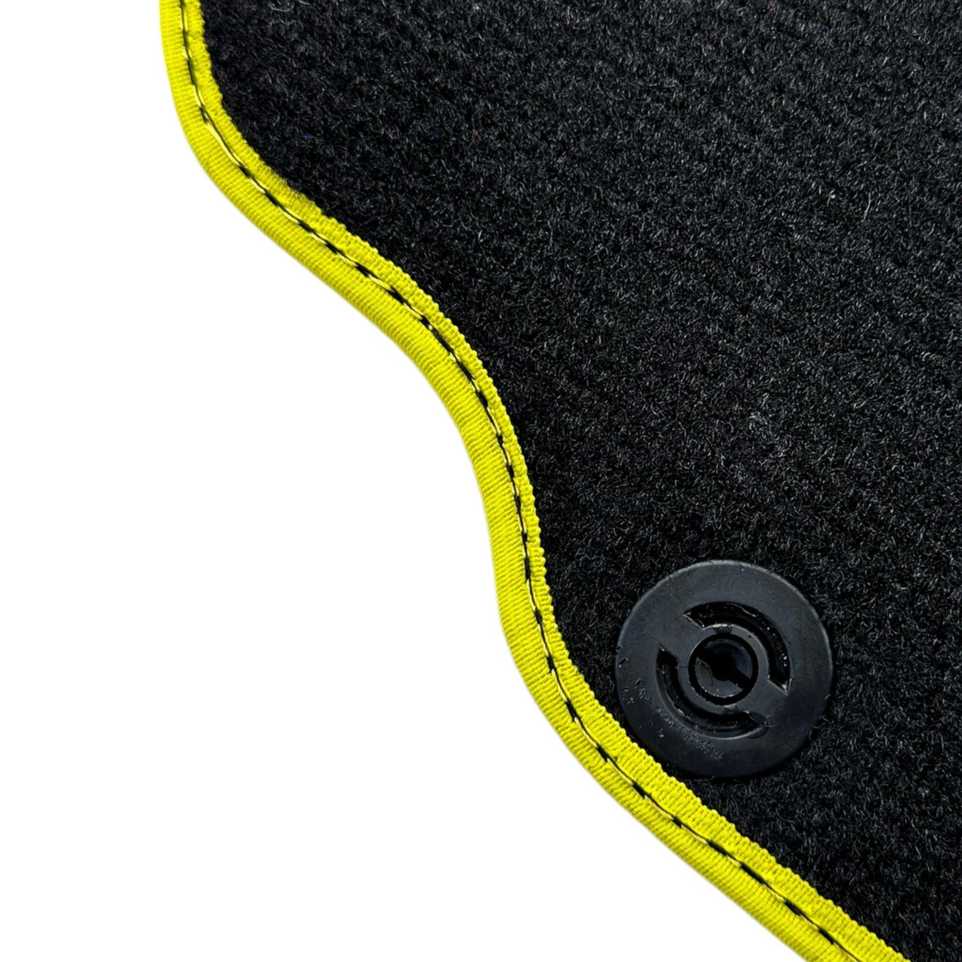 Carbon Floor Mats For Ferrari 812 Superfast (2018-2023) with Yellow Trim - AutoWin