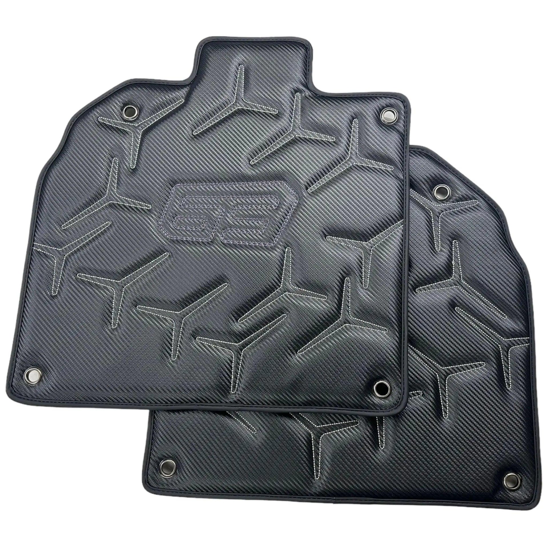 Carbon Leather Floor Mats for Lamborghini Aventador SVJ 63 Edition - AutoWin
