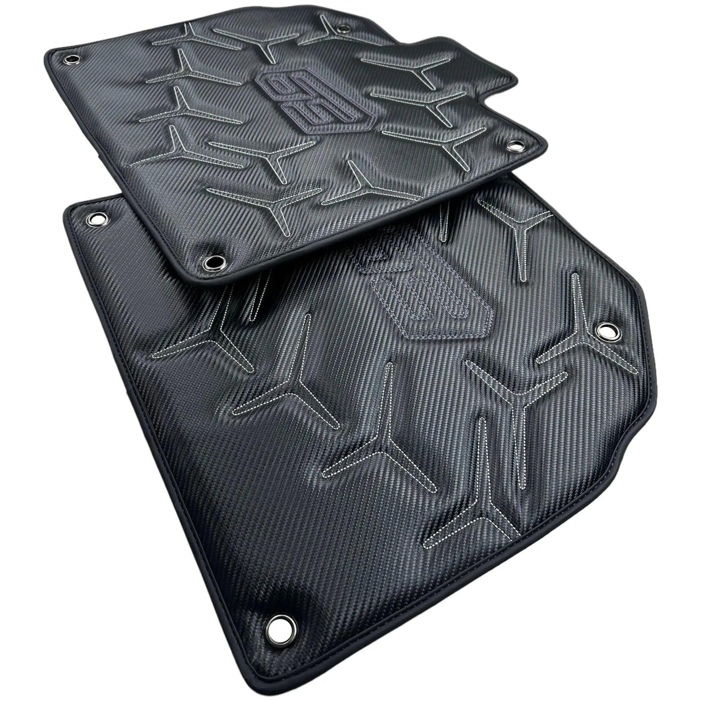 Carbon Leather Floor Mats for Lamborghini Aventador SVJ 63 Edition - AutoWin