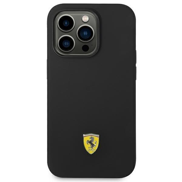 Ferrari Silicone Metal Logo Hardcase for iPhone 14 Pro Max 6.7" - AutoWin