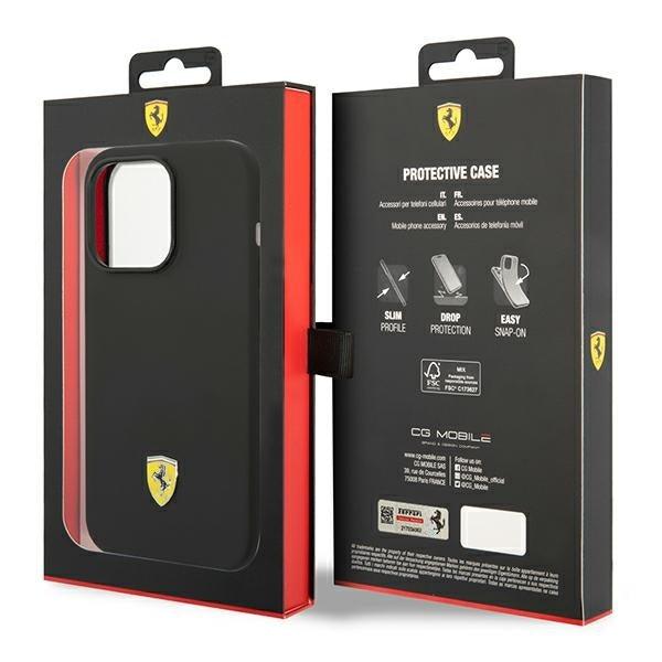 Ferrari Silicone Metal Logo Hardcase for iPhone 14 Pro Max 6.7" - AutoWin