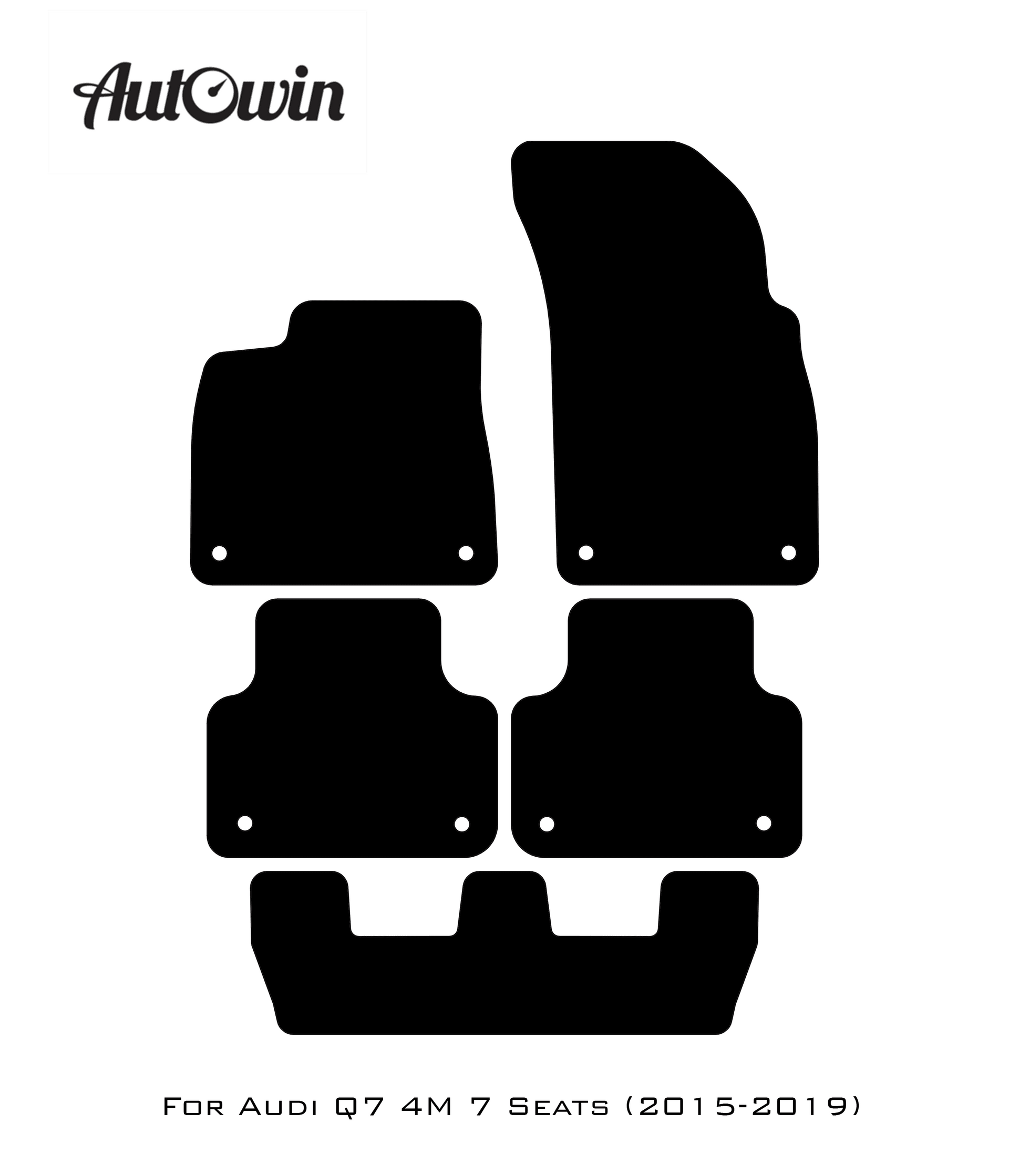 Floor Mats for Audi Q7 4M (2015-2019) ER56 Design - AutoWin