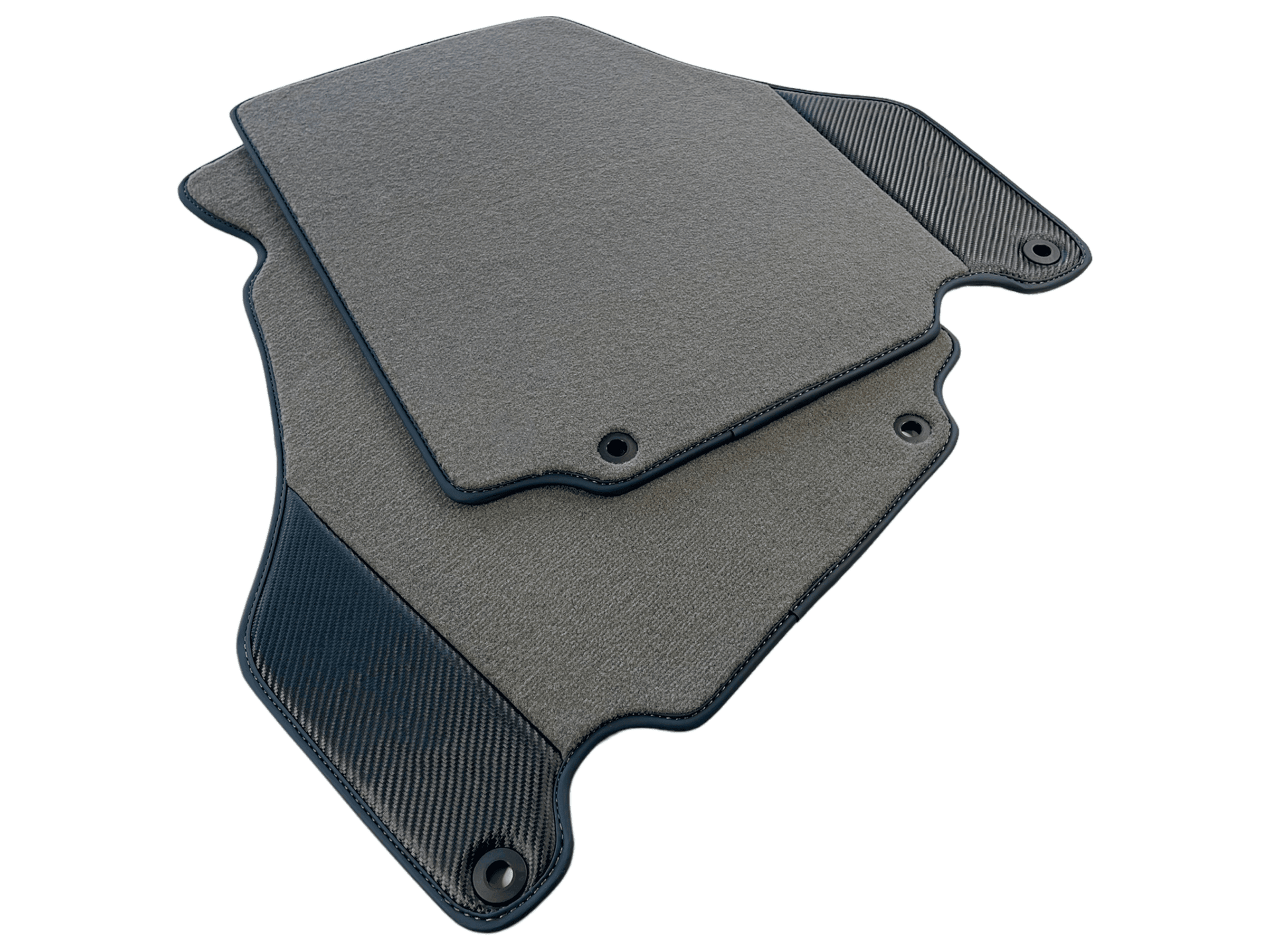 Floor Mats For Ferrari 360 Modena 1999-2005 Gray With Carbon Fiber Leather - AutoWin