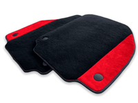 Floor Mats For Ferrari 458 Speciale (2012-2015) Red Alcantara Leather - AutoWin