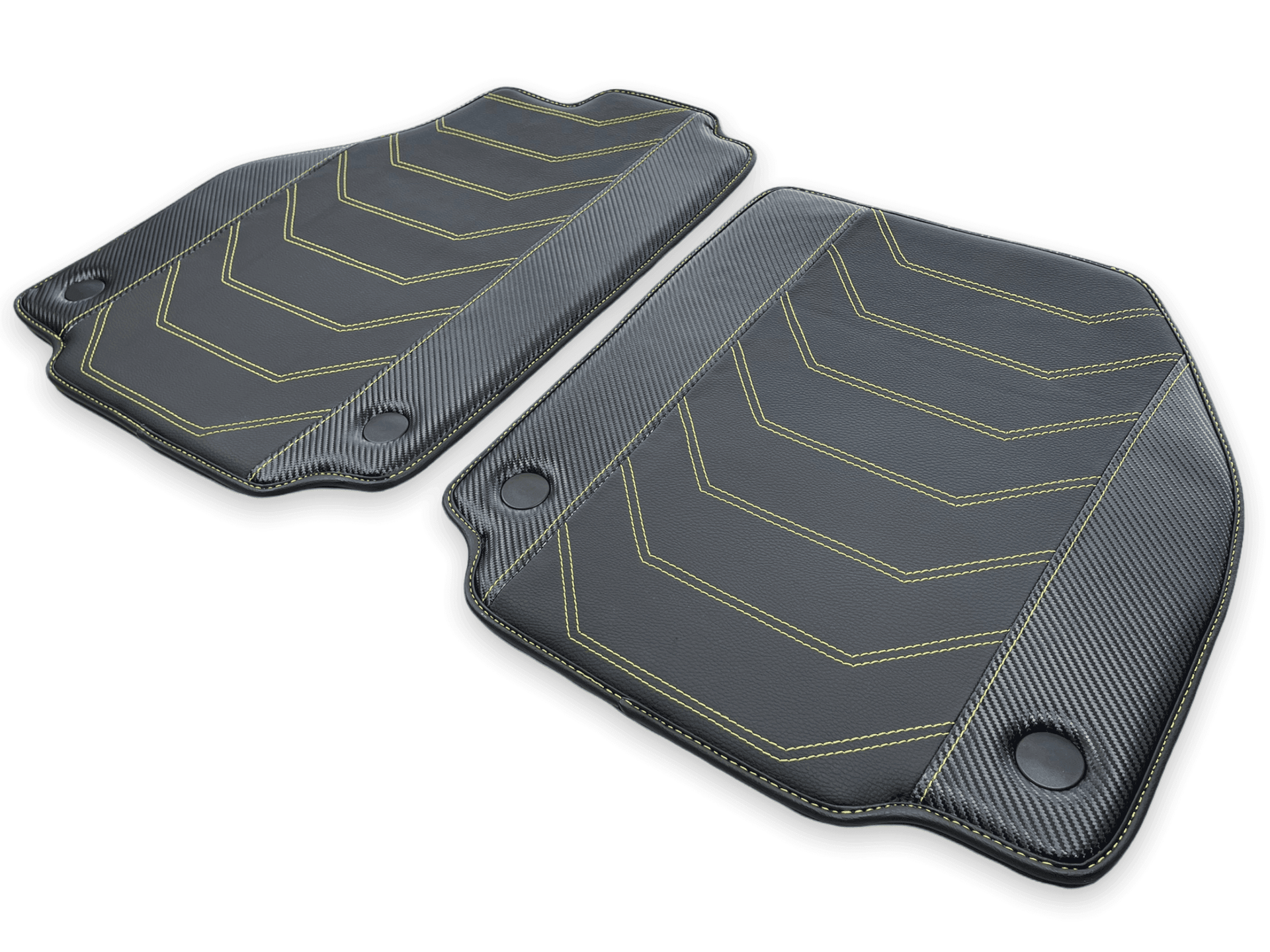 Floor Mats For Ferrari F8 Spider 2019-2022 Yellow Sewing - AutoWin