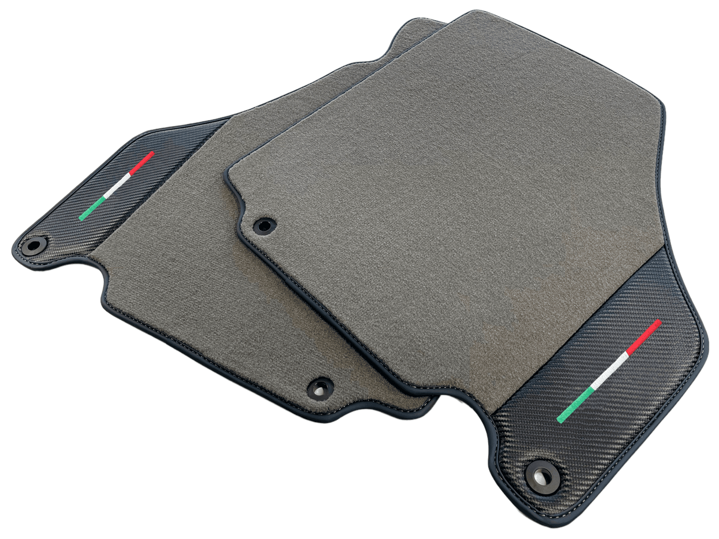 Floor Mats For Ferrari 360 Modena 1999-2005 Gray With Carbon Fiber Leather - AutoWin