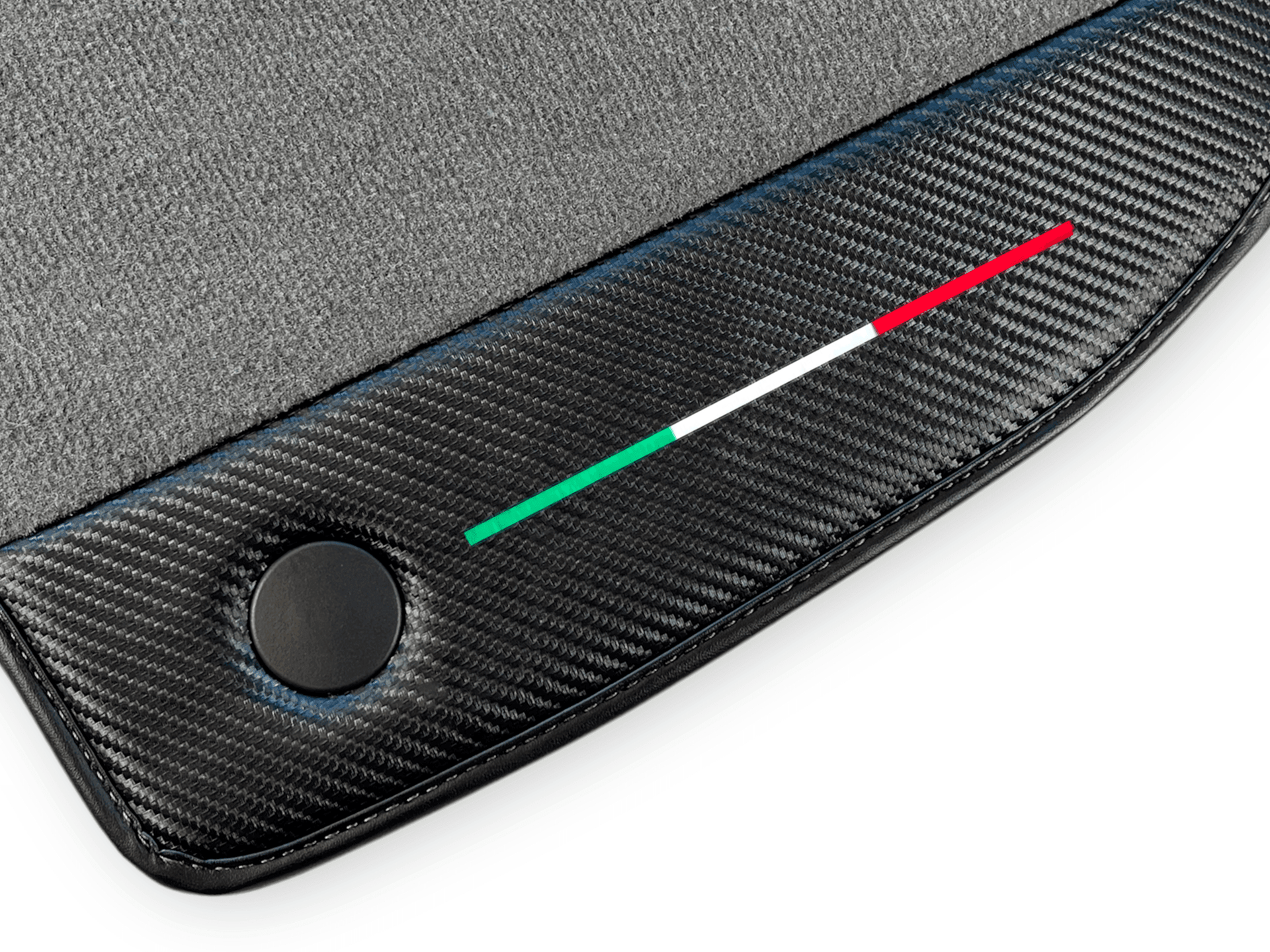 Gray Floor Mats For Ferrari F8 Tributo 2019-2022 With Carbon Leather - AutoWin