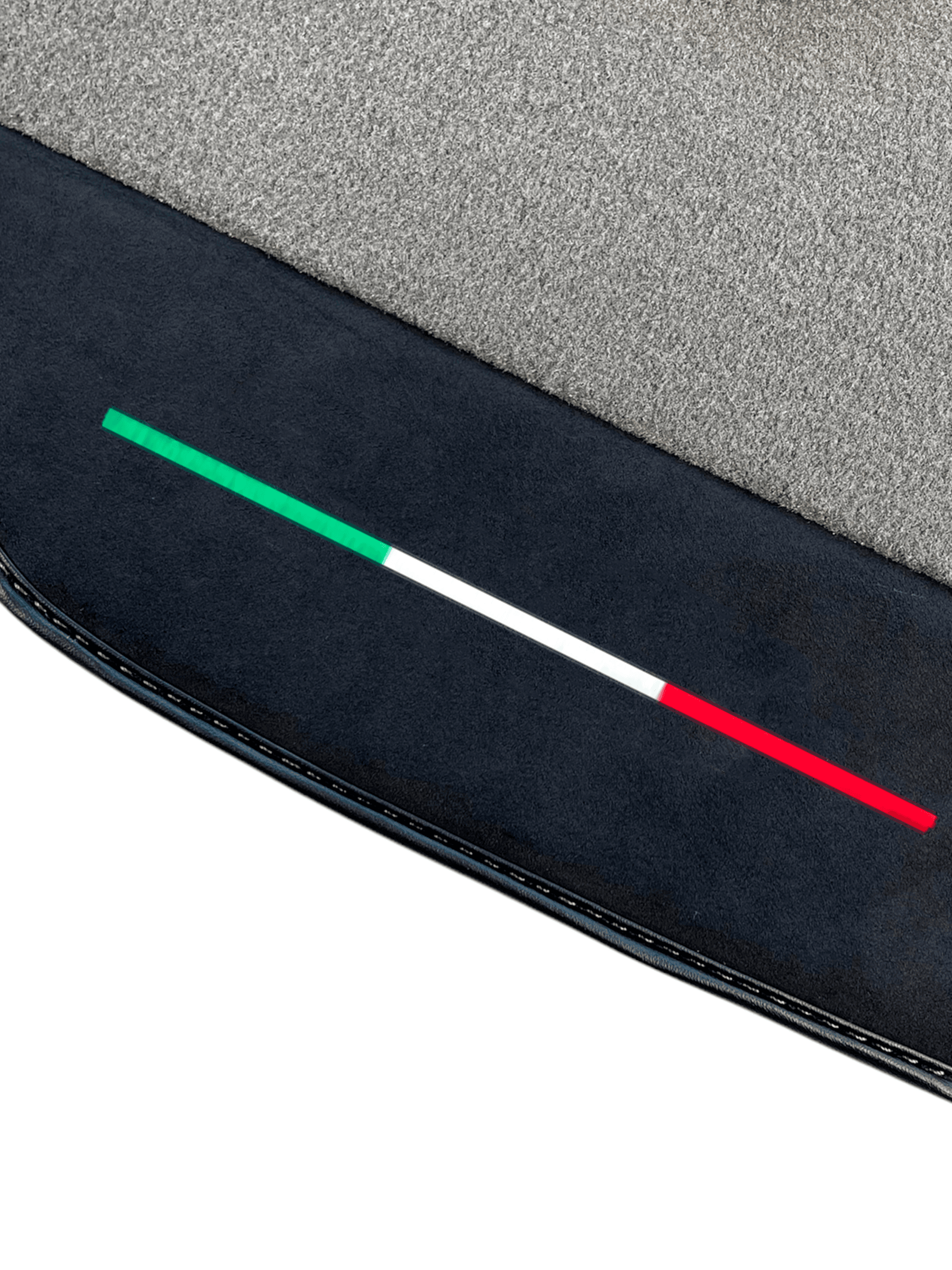 Gray Floor Mats For Ferrari 488 Pista Spider 2019-2021 With Alcantara Leather - AutoWin