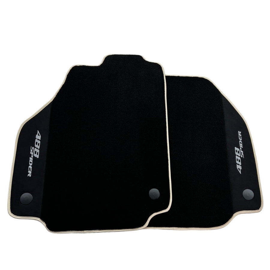 Black Floor Mats For Ferrari 488 Spider 2015-2022 - AutoWin