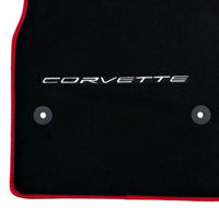 Black Floor Mats For Chevrolet Corvette C8 (2020-2024) - AutoWin