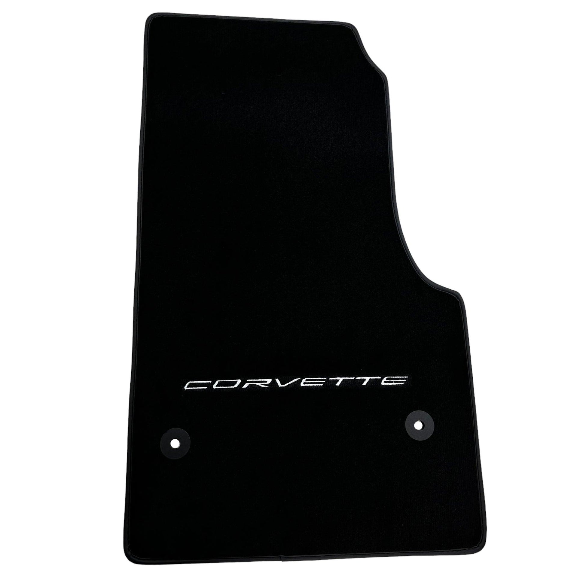 Black Floor Mats For Chevrolet Corvette C8 (2020-2024) - AutoWin
