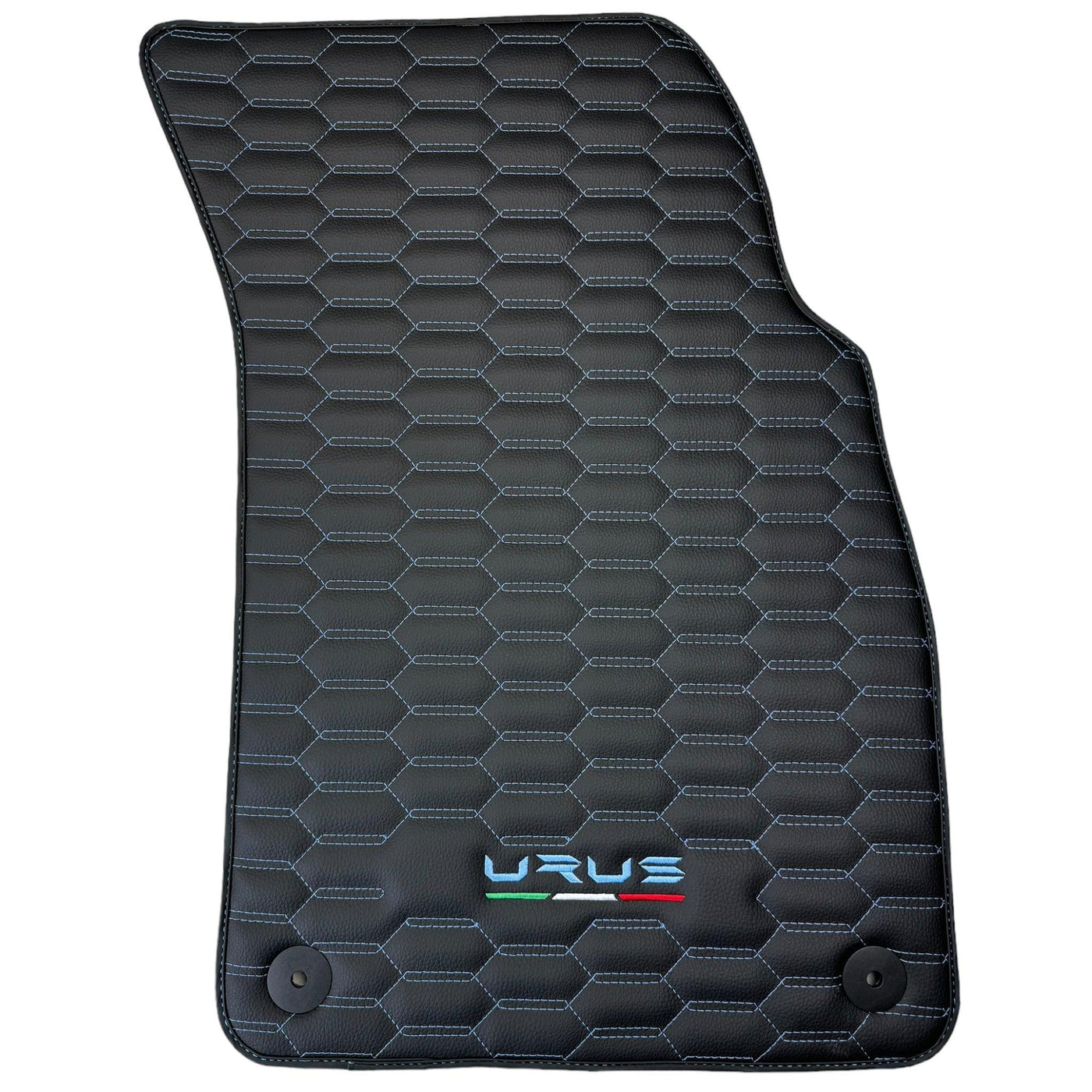 Leather Floor Mats for Lamborghini Urus with Blue Stitching - AutoWin