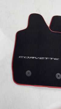 Black Floor Mats For Chevrolet Corvette C7 Targa Top (2014-2019)