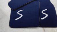 Dark Blue Floor Mats for Mini Cooper / One Electric (2020-2023)