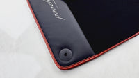 Black Floor Mats for Bentley Bentayga (2015-2023) with Leather | Red Trim