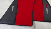 Red Floor Mats for Ferrari 296 GTS (2022-2025) with Carbon Fiber