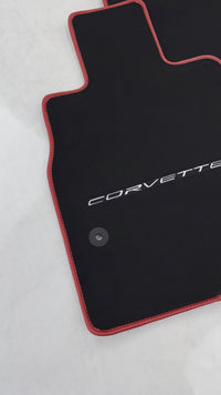 Black Floor Mats For Chevrolet Corvette C8 (2020-2024)