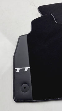 Black Floor Mats for Audi TT MK1 Coupe (1998-2006) with Leather
