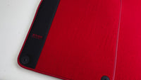 Red Floor Mats for Porsche 986 Boxster (1996-2004) with Leather