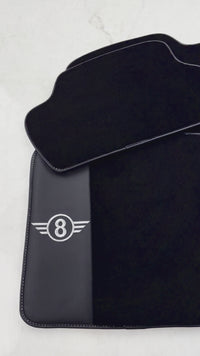 Black Floor Mats for Mini Cooper F56 (2013-2022) with Leather