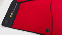 Red Floor Mats for Audi Q8 (2018-2023) with Leather | ER56 Performance