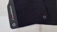 Black Floor Mats for Lamborghini Aventador S with Alcantara Leather